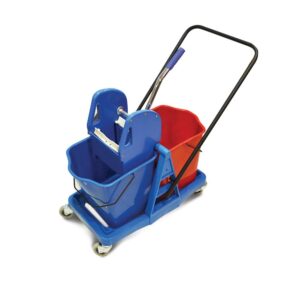 Double Bucket Mop Trolley 50LTR RED & BLUE