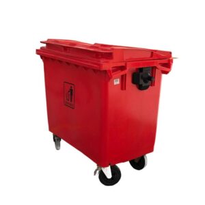 Heavy Duty Outdoor Garbage Bin  660LTR  RED