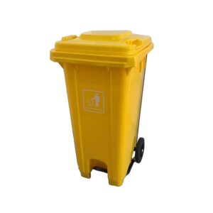 Plastic Garbage Bin  120LTR  YELLOW