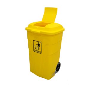 Plastic Trash Bin  120LTR  YELLOW