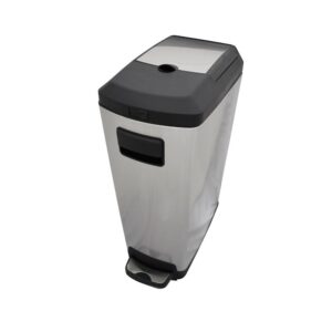 Stainless Steel Dust Bin  35 LTR  38 x 26 x 67 cm