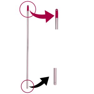 Aluminum handle | 150 cm | RED