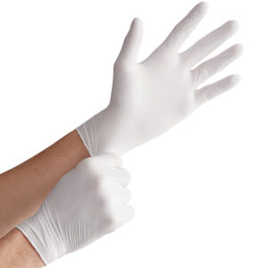White Powder Free Latex Gloves