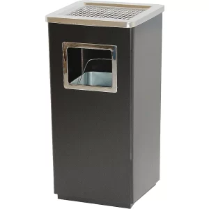 Ash Try Dustbin Square Black 19 Liter