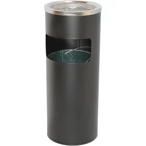 Ash Try Dustbin Round Black 14 Liter
