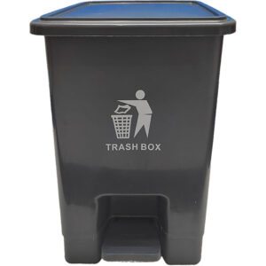 GARBAGE CAN 15L WITH LID PEDDLE GREY