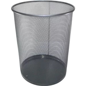 Office Dustbin With Silver Metal Mesh 18 L  52333