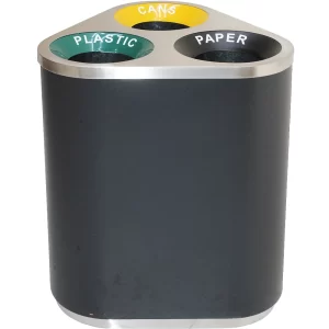 Recycle Dustbin 3 Compartments Triangle Shape