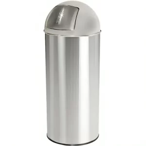 Stainless Steel Coated Push Dustbin 70 Liters