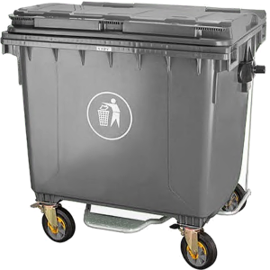 Garbage Can with Pedal 1100l Grey 55317