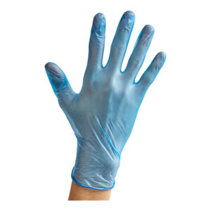 Blue Powdered Vinyl Gloves
