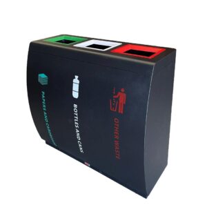 Recycle Bins Iron with Galvanized inner 3 Top 90L