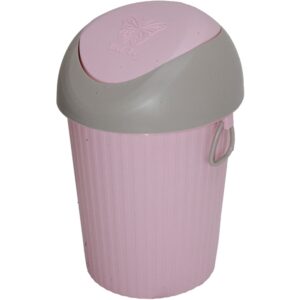 Trash Can With Swing-Top Lid, Plastic Garbage bin For Office, Bedroom, Dorm Room
