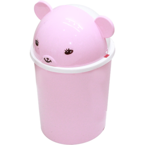 Plastic Dustbin For Home Teddy Bear Design Waste basket Desktop Trash Can