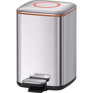 Pedal Steel Dustbin Soft Close Lid, With Rectangular Shape 9L, 12L