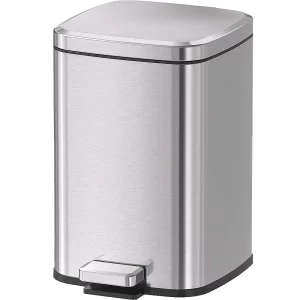 Pedal Steel Dustbin Soft Close Lid, With Rectangular Shape, Java 9L, 12L