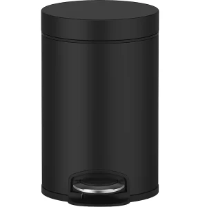 Stainless Steel Soft Close Lid  Pedal Dustbin Black, Java, 5L, 12L, 20L,