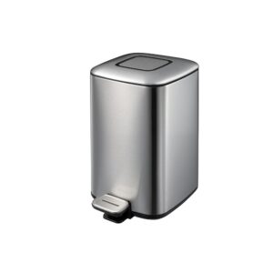 Stainless steel Square with Pedal  Bin 20 Liters
