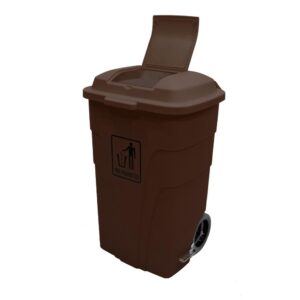 Plastic Trash Bin  120LTR  BROWN