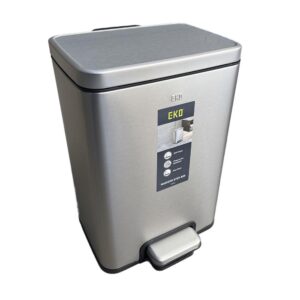 Stainless Steel Pedal Trash Bin, 12 Liters, Silver