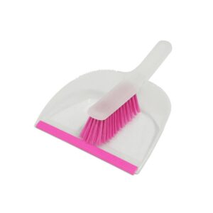Dust Pan Set White & Pink