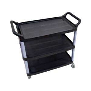 Plastic Service Trolley BLACK