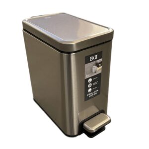 Soft Close Lid Black PP Liner 6 Liters, Silver