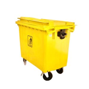 Heavy Duty Outdoor Garbage Bin  660LTR  YELLOW