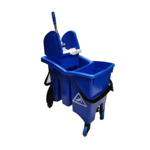 Double Split Bucket Mop Trolley 30LTR BLUE