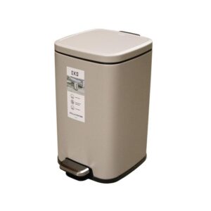 Stainless Steel Color coated Slow Closing Bin 12L Beige