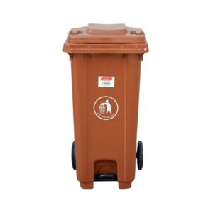 Plastic Garbage Bin  120LTR  BROWN